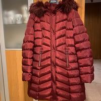 Piumino lungo donna Bordeaux