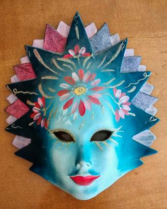 Maschera Veneziana in Ceramica – Decorata a Mano