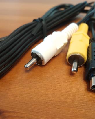 cavo adattatore mini usb audio giallo bianco 
