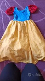 Vestito carnevale Biancaneve taglia 4/7 anni
