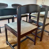 Sedie vintage anni 80 legno e tessuto