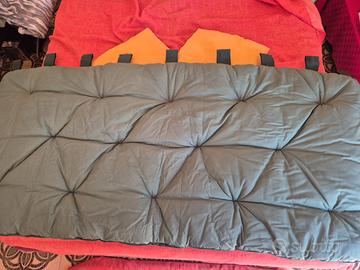 Testiera letto verde