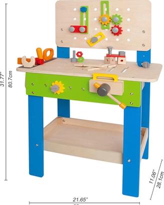Tavolo da lavoro per bambini con 35 pezzi