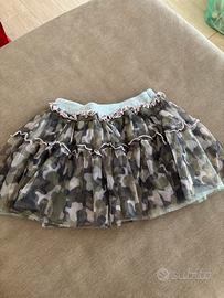 Gonna Chicco mimetica in tulle taglia 4 anni