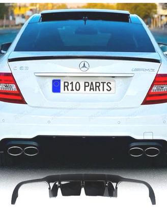 DIFFUSORE MERCEDES CLASSE C W204 LOOK AMG C63 NERO