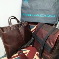 COME NUOVE 2 BORSE CARTELLA PIQUADRO PELLE 