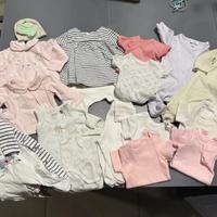 Set abbigliamento neonata 0 mesi 46-56cm