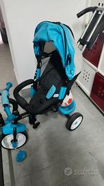 Triciclo da passeggio e bici senza pedali.