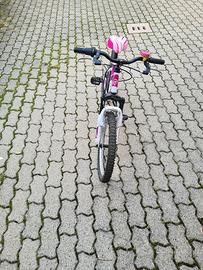 Bici da bambina rosa e bianca, 20' pollici