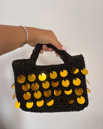 borsa paillettes fatta a mano