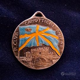canottieri aniene antica medaglia in argento 