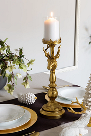 Porta candela con renna Maraja