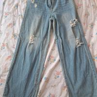 pantaloni jeans vita alta