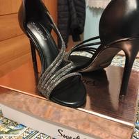 Scarpe donna Sweet Shoes nere con brillantini
