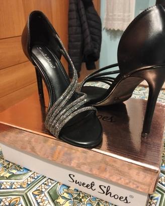 Scarpe donna Sweet Shoes nere con brillantini