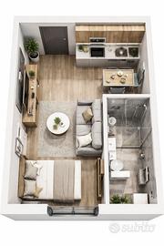 Monolocale ristrutturato a Piola M2