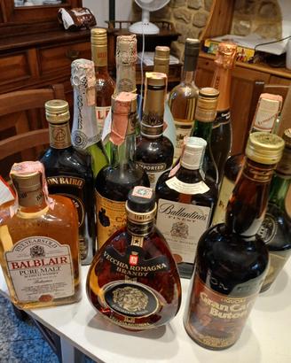 collezione vintage wisky grappe cognac brandy 