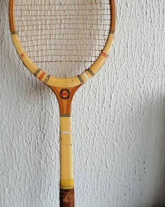 RARA RACCHETTA DA TENNIS D'EPOCA IN LEGNO : ' SNAUWAERT