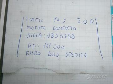 Motore completo trafic j855758
