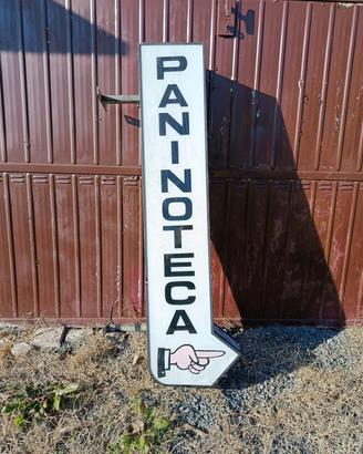Insegna luminosa PANINOTECA vintage