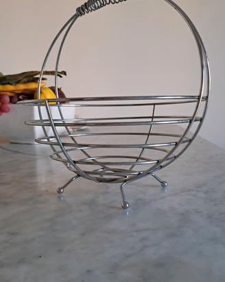 Portafrutta acciaio design 