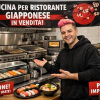 Cucina professionale completa per ristorante giapp