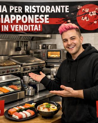 Cucina professionale completa per ristorante giapp