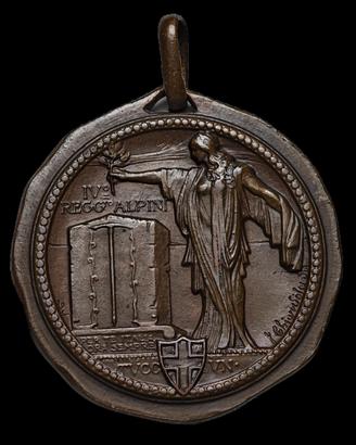 Medaglia 1918 IV° Reggimento Alpini WWI 1Guerra 