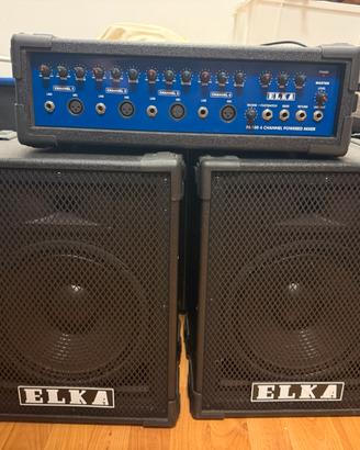Impianto voce ELKA: mixer amplificato e 2 casse