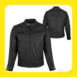 GIACCA MOTO PELLE VINTAGE Cafe' Racer ASPIDEX