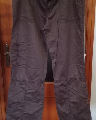 Pantaloni cotone/lino SISLEY tg.38 5 accorciabile