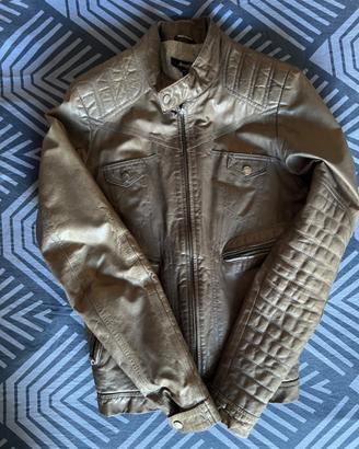 Giacca Pelle Bomber Taglia 48 Marrone