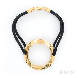 Bracciale Bulgari  oro giallo con Cordoncino Nero