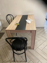 Tavolo da Pranzo Moderno e 2 Sedie Thonet Style