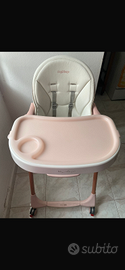 Seggiolone peg perego prima pappa follow me rosa