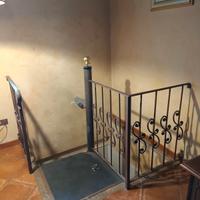 scala a chiocciola in ferro, con balconcino on fer