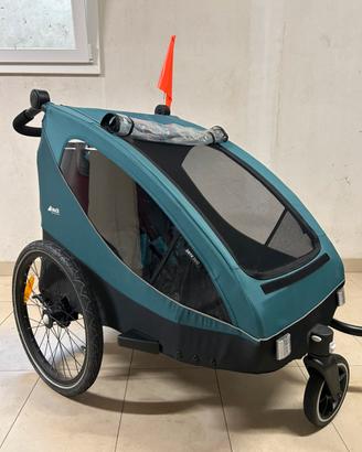 Rimorchio-Passeggino per 2 Bambini, HAUCK Dryk Duo