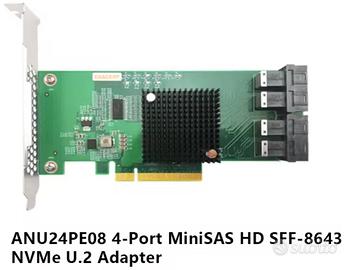 Ceacent pcie ANU24PE08 PLX8724 SFF8643 NVMe