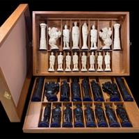 Scacchi Anri romani/teutoni + sccchiera +cofanetto