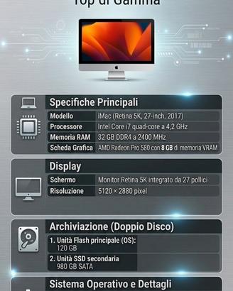 IMac 27 Retina 5K - I7- 32GBram - 1TBssd -R580 8GB