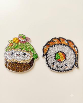 Set di 2 calamite a forma di sushi 
