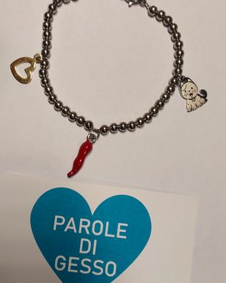 Bracciale Gatto e Cornetto 