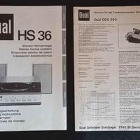 Istruzioni / manuale originali giradischi DUAL HS