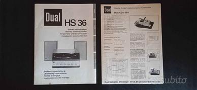 Istruzioni / manuale originali giradischi DUAL HS