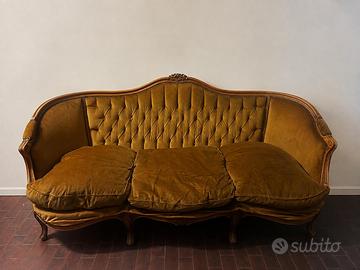 Salotto stile Luigi XV divano 3 posti e 2 poltrone