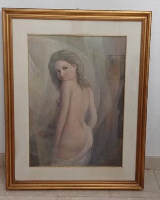 Dipinto  "Nudo di donna" pittore Primo Bruneri