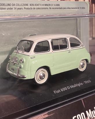 Modellino Fiat 600 D Multipla 1:43 Auto di Papà 