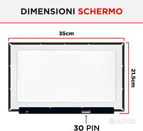 DISPLAY  15.6" Led Compatibile con NT156FHM-N63