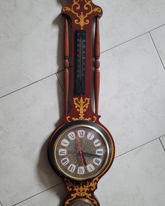 Orologio da parete vintage con stazione meteo 