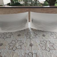 Applique da parete in vetro con lampadine 